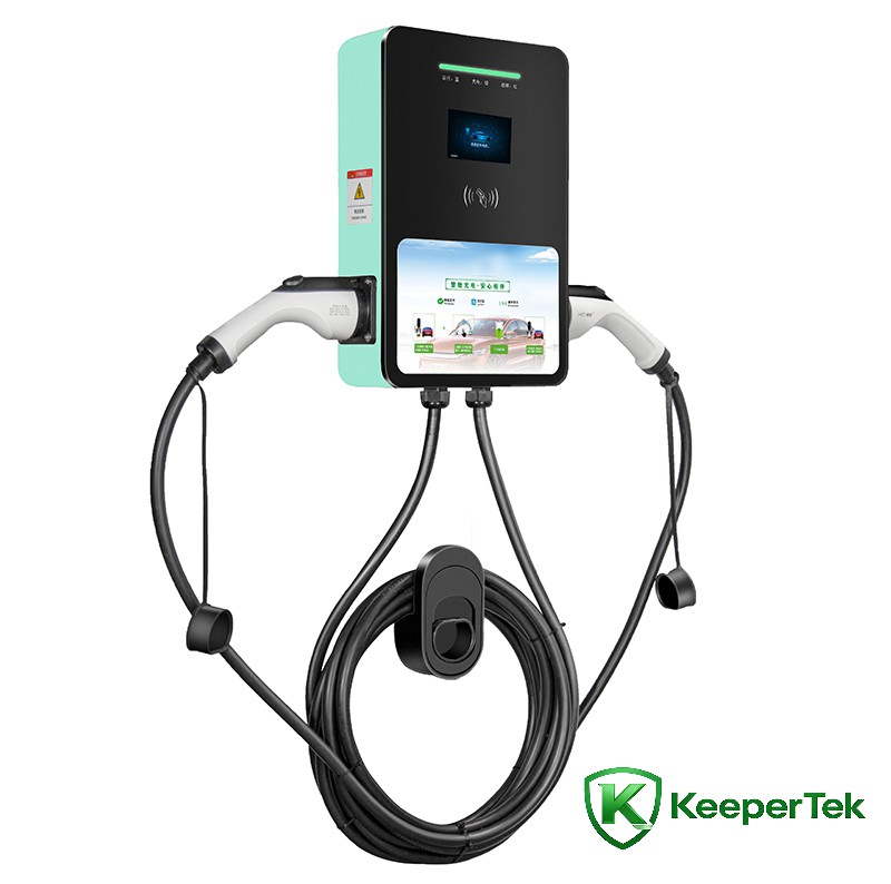 7KW/14KW तल-स्थायी एकल तथा डबल बन्दुक एसी चार्जिंग ढेर KT-HC06